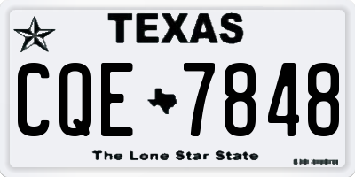 TX license plate CQE7848