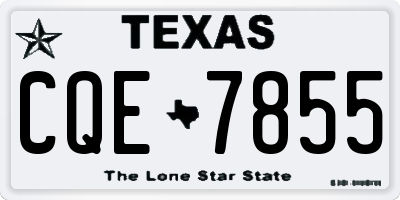 TX license plate CQE7855