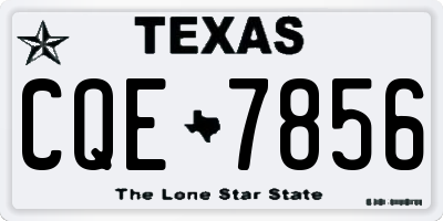 TX license plate CQE7856
