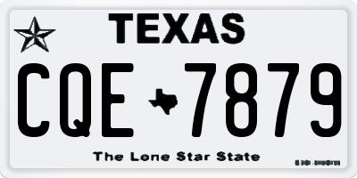 TX license plate CQE7879