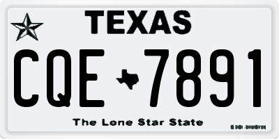 TX license plate CQE7891