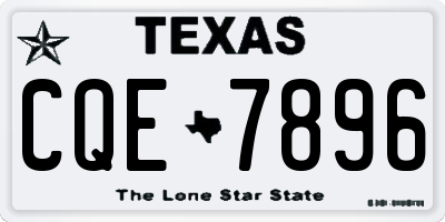 TX license plate CQE7896