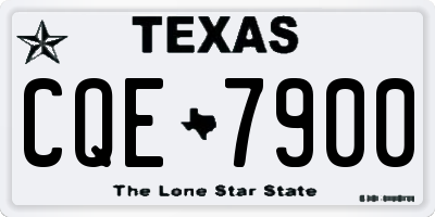TX license plate CQE7900