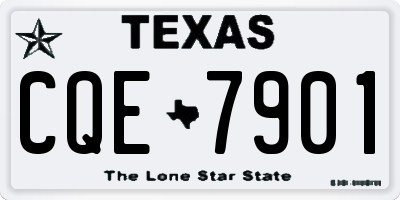 TX license plate CQE7901