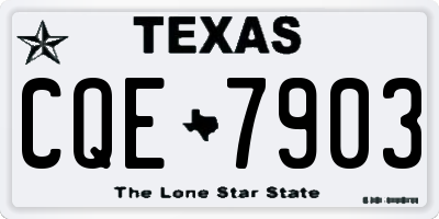 TX license plate CQE7903