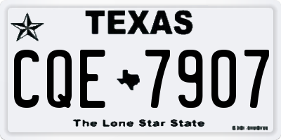 TX license plate CQE7907