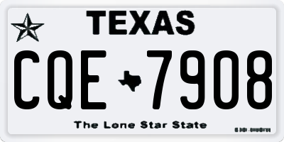 TX license plate CQE7908