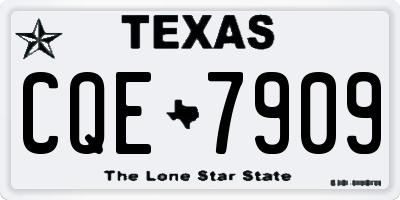 TX license plate CQE7909