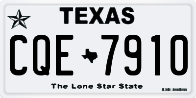 TX license plate CQE7910