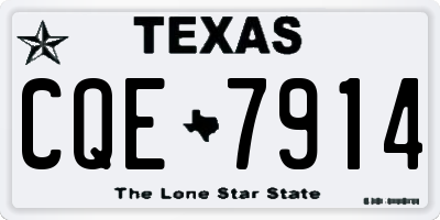 TX license plate CQE7914