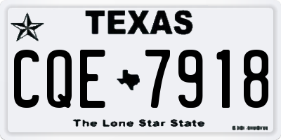 TX license plate CQE7918
