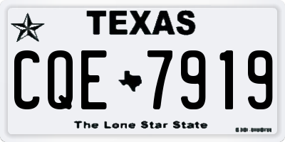 TX license plate CQE7919