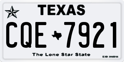 TX license plate CQE7921