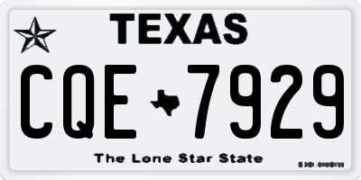 TX license plate CQE7929