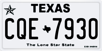 TX license plate CQE7930