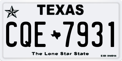 TX license plate CQE7931
