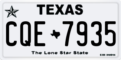 TX license plate CQE7935