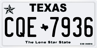 TX license plate CQE7936