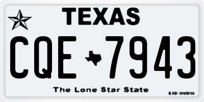 TX license plate CQE7943