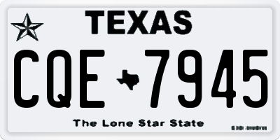TX license plate CQE7945