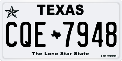TX license plate CQE7948