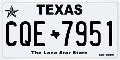 TX license plate CQE7951