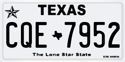TX license plate CQE7952