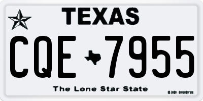 TX license plate CQE7955