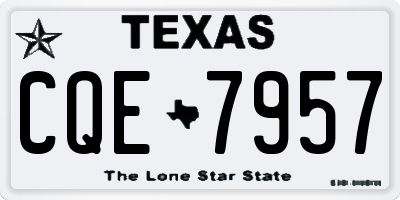 TX license plate CQE7957