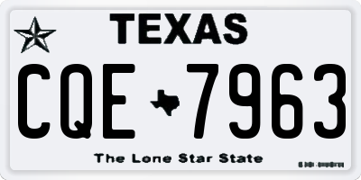 TX license plate CQE7963