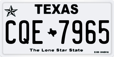 TX license plate CQE7965