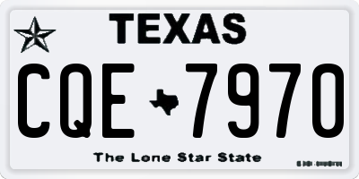 TX license plate CQE7970