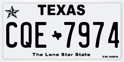 TX license plate CQE7974