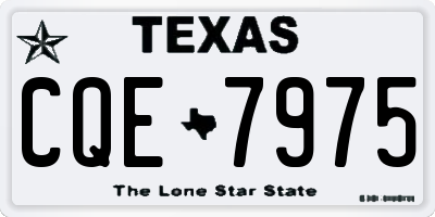 TX license plate CQE7975