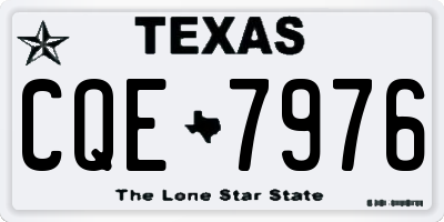 TX license plate CQE7976