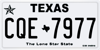 TX license plate CQE7977