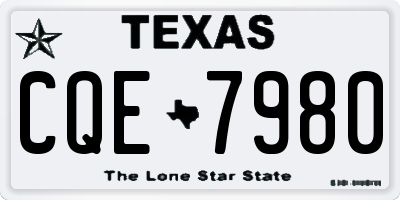 TX license plate CQE7980