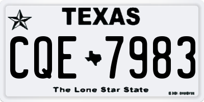 TX license plate CQE7983