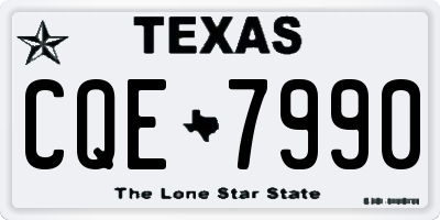 TX license plate CQE7990