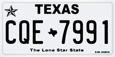 TX license plate CQE7991