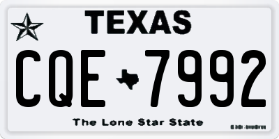 TX license plate CQE7992