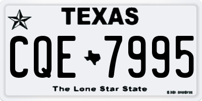 TX license plate CQE7995