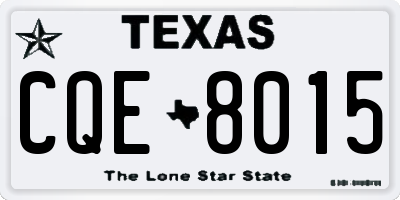 TX license plate CQE8015