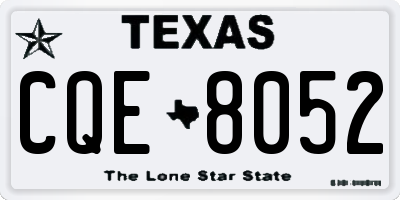 TX license plate CQE8052