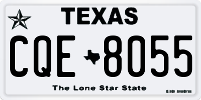 TX license plate CQE8055