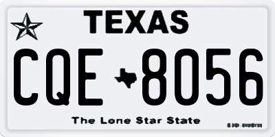 TX license plate CQE8056