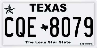 TX license plate CQE8079