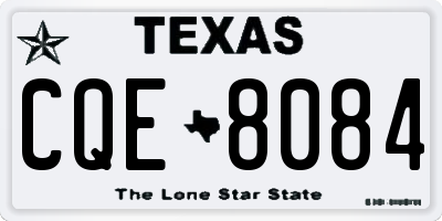 TX license plate CQE8084