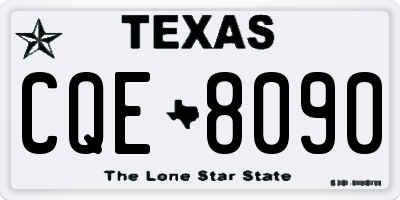 TX license plate CQE8090