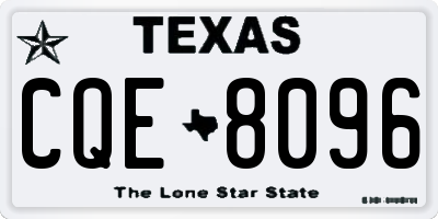 TX license plate CQE8096